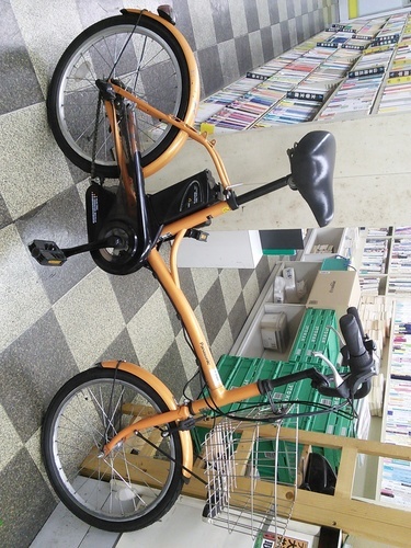[2140]パナソニック　電動アシスト自転車　リチウムイオン　20ンチ　内装3段変速　BAA自転車安全基準適合　オレンジ