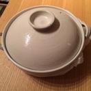 大きい土鍋、白いシンプル土鍋