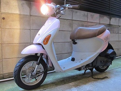 ★程度良好！淡いピンクのレッツ4パレット原付★東京/大田区【下取OK】