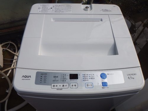 アクア 4.5kg 全自動洗濯機　ホワイトAQUA AQW-S45C