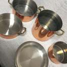値下げしました！ 銅の調理器具　鍋４点＋フライパン１点のセット
