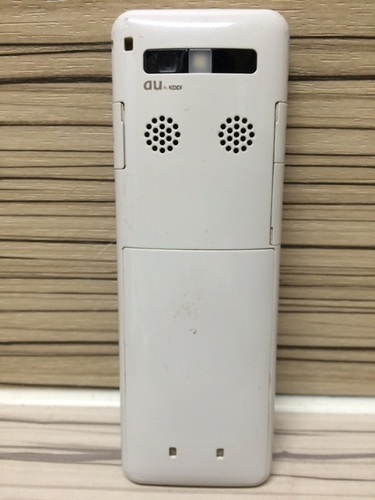 infobar2□中古□au W55SA 市松ウォームグレー□ 未使用新品電池パック付き