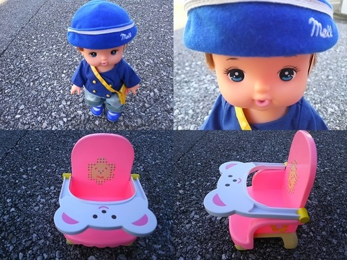 【中古】　メルちゃんセット　ベビーカー、ベッド、人形、椅子、バス、お家等　たーっぷり !!