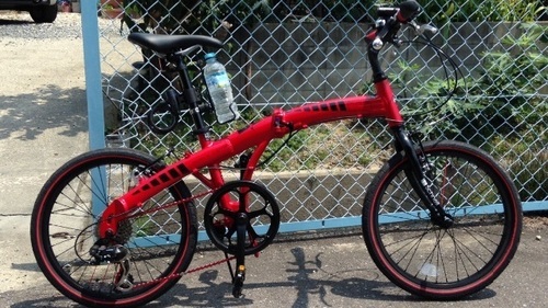 20インチ 7段変速アルミフレーム折りたたみ自転車（改）