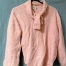 モヘヤのセーター　ピンク　サイズM　
