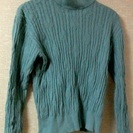 深青緑（瑠璃色）のセーター　サイズM