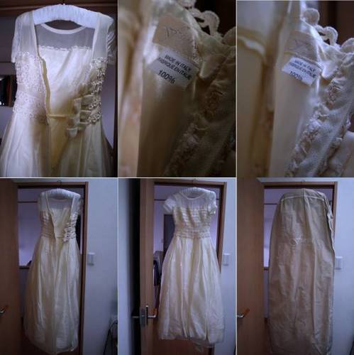 中古☆FIONA Fioritta イタリア製 シルクドレス・ベール☆引き取りに来  