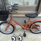 （旧モデル）無印16型幼児用自転車※前タイヤに修理が必要です