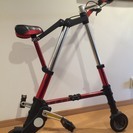 超小型・軽量】コンパクト折り畳み自転車（8インチ）レッド