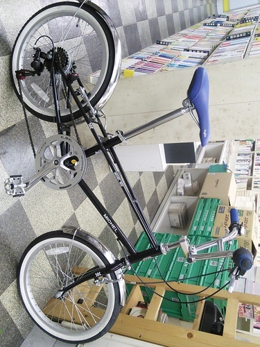 [2439]ミニベロ　小径車　20インチ　6段変速　Vブレーキ　ブラック