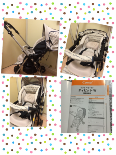 中古美品ボニートW VZ-570 TRU  A型両面ベビーカーお得なオプション付き