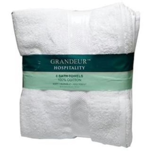 【優しい肌触り】GRANDEUR 高級大判バスタオル6枚セット