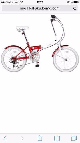 【新品/未開封】20インチ 折りたたみ自転車 6段変速 赤色