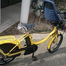 <値下げしました>ヤマハ　20インチ　ＮＥＷバビー　１６年モデル！　全国最安値挑戦中！前のチャイルドシートは別売りです。