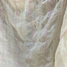 透け感あり 白×ピンク かわいいカーテン