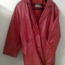 HANAI　赤の皮のハーフコート　サイズ９号