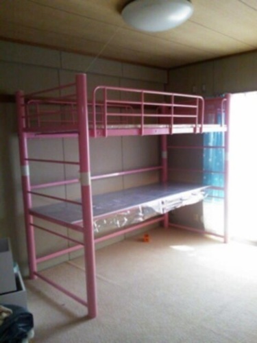 広々使えるロフトベッド ピンク みん 京都のベッド ロフトベッド の中古あげます 譲ります ジモティーで不用品の処分