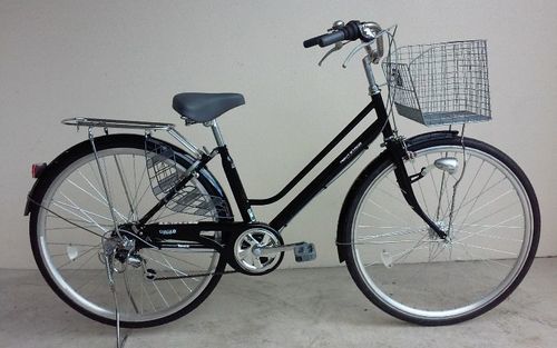 超美品☆中古自転車/LEDオートライト/外装６段/ノーパンクタイヤ/27インチ/ブラック