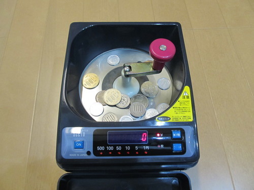 【再出品】コインカウンター　店舗、自営業、自販機、券売機、フリマ、露店などなど、硬貨取り扱う方に　便利です！