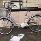 売り切れました。格安　電動アシスト　２４インチ　ブリヂストン　内装３段切り替え付き　シルバー