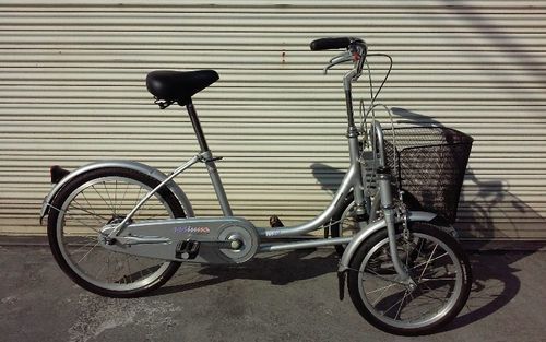 お買い得☆中古三輪自転車/ブリヂストン　ミンナ/シルバー