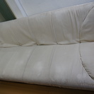☆3.5人掛け白いソファ☆ベッドにもなります☆