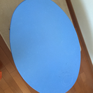 大きめの青いローテーブル 折りたたみ式