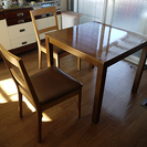 ダイニングセット（テーブル0.8×0.8／椅子2脚）ソファ（約0...