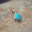 Turquoise oval pendant top