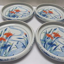 【第一陶器】中皿◆花◆盛り皿◆深皿◆取り皿◆４枚セット