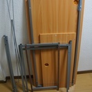 コーナー型PCテーブル☆木製とパイプ☆