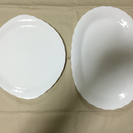 ノリタケ製の白の大皿2枚