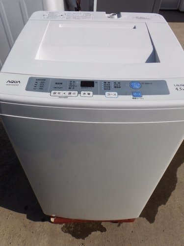 美品　アクア 4.5kg 全自動洗濯機　ホワイトAQUA AQW-S45C