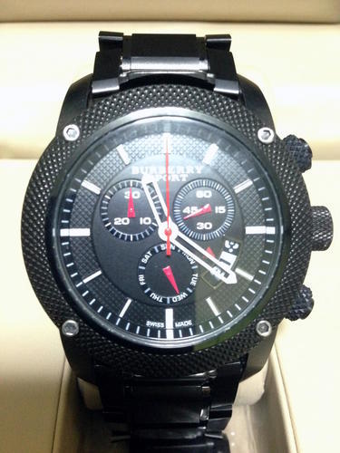 バーバリー腕時計　クロノグラフ（黒）