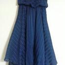 結婚式やパーティーに❗紺ストライプの、ワンピースドレスです。