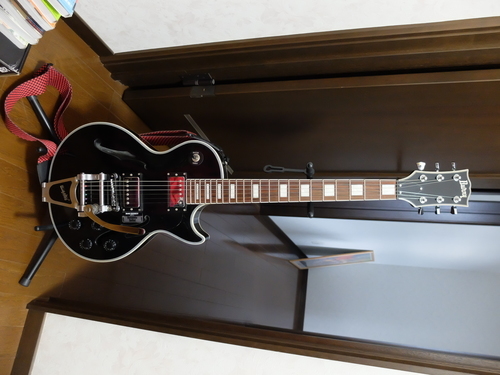 【発送可】BURNY BLC-75 セミホロウボディレスポールタイプ　ビグスビートレモロ搭載
