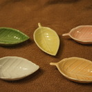 葉の形をした小皿5枚セット