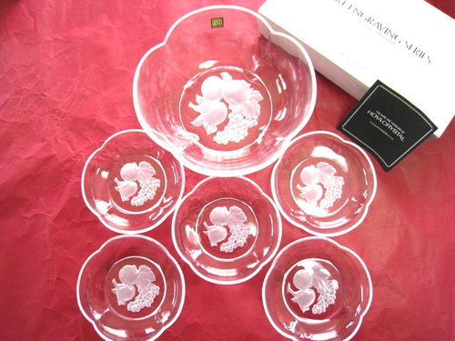 HOYA  CRYSTAL サラダボール\u0026フルーツ皿