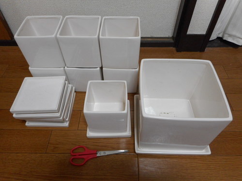 鉢 プランター 角型 陶器 白 ウパニシャッド 宮前平の生活雑貨の中古あげます 譲ります ジモティーで不用品の処分