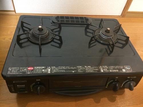 Rinnai  LPガスコンロ　グリル付きガラステーブル（プロパン）・使用1年半・安全機能付き良品◎