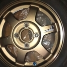 中古レイズＴＥ37　13インチ　ブロンズ　4本　タイヤセット