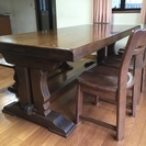 オランダ製オーク無垢ダイニングセット