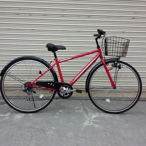 美品！/中古自転車/シティサイクル/27インチ/レッド