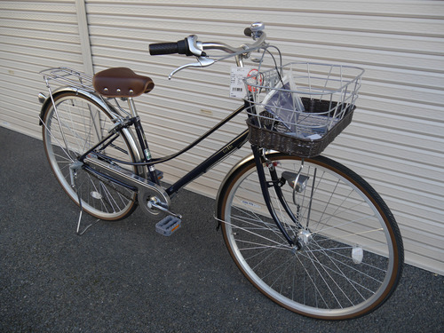 【展示品処分大特価・限界値引】 オシャレな通学車　シナネン “EAST BOY” デラックス ２７インチ ネイビー 即納車可 ※名古屋市周辺は無料配送※