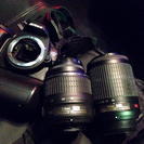 Nikon D60 Wズーム　バッテリーグリップ　充電器　カメラバック