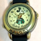 商談成立！！ミッキーマウス腕時計です。アンティークぽい時計。　