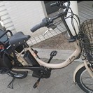 ヤマハ　20インチ　ＮＥＷバビーXL　１６年モデル！　リアチャイルドシート付。　人気カラーNO1マカロンラテ！店頭在庫売れても、同一価格でお渡し可能商品です。注意！クッションサービスは終了しております。