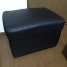 キレイ★レザーのスツール/椅子★ブラック 60×48×37cm