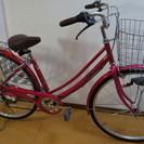 新車☆自転車ママチャリ☆6段ギア・オートライト付き☆玉越工業＆SHIMANO☆ピンク色☆