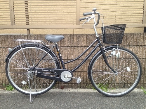 【販売済】【290】【整備済】軽快車　27インチ　シングルギヤ　ダイナモライト【6000円】